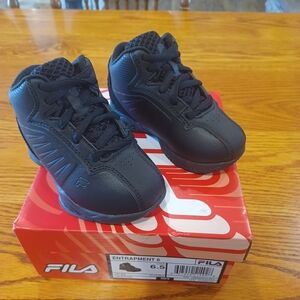 Fila Kids Black High-Top Sneakers
